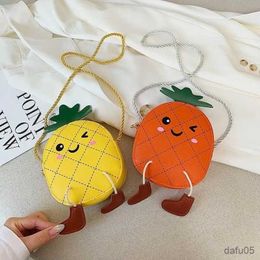 Handbags Lovely Children Coin Purse Mini Shoulder Bag Boy Kids Gift Mini Wallet Handbags Cute Cartoon Pineapple Baby Girls Crossbody Bags