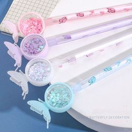 Girl Heart Sequin Butterfly Neutral Pen Cute and Creative Mosquito Repellent Signature Pen Student Examination Pen Office Water Pen