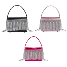 Evening Bags Pleated Tassels Bag Lady Purse Wedding Party Clutches Cocktail Crossbody Shoulder With Chain