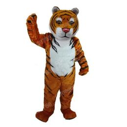 Performance Tiger Mascot Costume Top Quality Halloween Fancy Party Dress Cartoon Character Outfit Suit Carnival Unisex Outfit