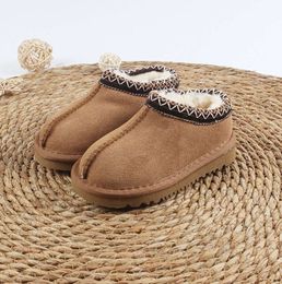 Kids Toddler Tasman Ii Slippers Tazz Baby Shoes Chesut Fur Slides Sheepskin Shearling Classic Ultra Mini Boot Winter Mules Slip-on Wool YI505