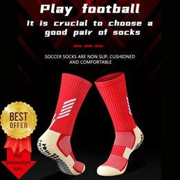 Sports Socks Grip Medium Tube Football Men and Children Professional Anti Slip Soccer Cut Sweat Absorbing Towel Bottom Glue Non Slip 231023