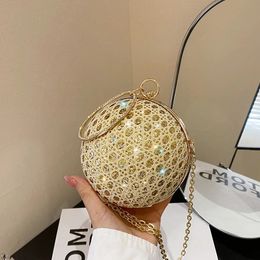 Evening Bags New Women's Bag Diamond Set Vintage Wedding Shoulder Girls' Party Cross Body Chain Ball Small Handbag 231023