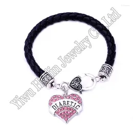 Charm Bracelets DIABETIC Leather Bracelet