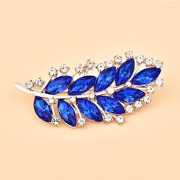 Brooches ZOSHI Elegant Crystal For Women Leaves Design Brooch Pins Luxury Sparking Accessories Wedding Jewellery Gifts