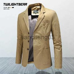 Men's Suits Blazers New Men's Blazers Male Spring Autumn Pure Cotton Solid Casual Blazer Men Clothing Outerwear Suit Jacket Coat 4XL ASZ3 J231023