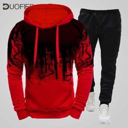 Men's Tracksuits Men's Set Hoodie Sets Men Spring Tracksuit Sportswear Hoodies+Drawstring Pants New 2 Pieces Male Pullover Sweatshirts Streetwear J231023