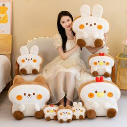 Hot -selling new transformation biscuits holding pillow plush toy cute cartoon animal rabbit puppy puffed doll snack doll free UPS/DHL