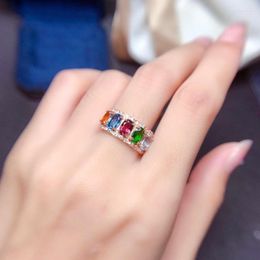 Cluster Rings 2023 Caibao Open Ring Resaizeable Women Luxury Fine Jewellery 925 Sterling Silver Propose Engagement Marry Wedding Party