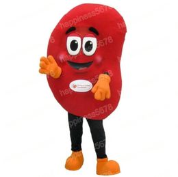 Performance Red kidney Mascot Costumes Holiday Celebration Cartoon Character Outfit Suit Carnival Adults Size Halloween Christmas Fancy Party Dress