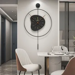 Wall Clocks Silent Living Room Clock Design Needles European Minimalist Elegant Bedroom Relogio De Parede Decoration