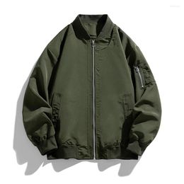 Men's Jackets 2023 Autumn Bomber Jacket Men Army Green Pilot Lightweight Casual Male Clothing Thin Coat