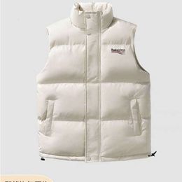 24SS Designer Balanciaga Men And Women's Vest Autumn And Winter Outerwear Vest Down Vest Couple's Jacket Trend Balencaigaity White