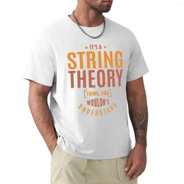 Men's Polos String Theory Thing T-Shirt Vintage T Shirt Anime Clothes Hippie Plain White Shirts Men