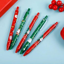 20pcs Ins Cute Cartoon Tiger Xmas Tree Gel Signature Pen School Office Supplies Examination Creative Gift Stationery 0.5mm Black