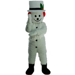 Custom Cute Snowman Mascot Costume Top Quality Cartoon Anime theme character Adults Size Christmas Party Outdoor Advertising Outfit Suit