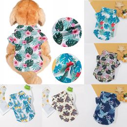 Dog Apparel Hawaiian Beach Pet Clothes Summer Puppy Shirts For Small Medium Dogs Vest Clothing Fashion Cat T-shirts Costume