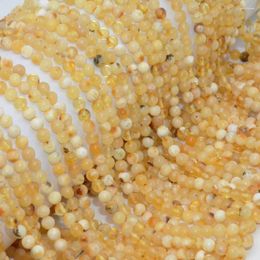 Loose Gemstones Natural Baltic Butter Amber Round Beads 4mm
