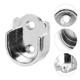 Shower Curtains 4 Pcs Wardrobe Tube Socket Wall Bracket Flange Rod Holder Zinc Alloy Curtain