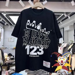 Men's T Shirts RRR123 Vintage English Alphabet Number Printing Shirt Men Women RRR 123 Tee Top T-shirt