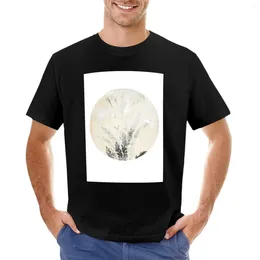 Men's Polos Moon Art Print Modern Wall Decor Watercolor Painting T-Shirt Custom T Shirts Design Your Own Men Shirt