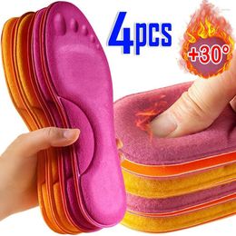 Women Socks 2pairs Self Heating Insoles Thermostatic Thermal Insole Massage Memory Foam Arch Support Shoe Pad Heated Pads Winter Men