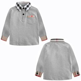 Baby Polo Long Sleeved T-shirt Plaid Clothing Kids Designer Pullover Spring and Autumn Seasons Clothing Children's Boys Girls Sweatshirts Clothes