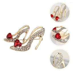 Brooches Sweater High Heels Brooch Miss Accessories Women Jewelry Rhinestone Crafts Portable Rose