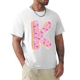 Men's Polos Donut Letter K T-Shirt Oversized T Shirt Custom Shirts Design Your Own Boys Sports Fan T-shirts For Men