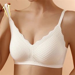 Yoga Outfit Sexy OnePiece Bra Women No Steel Ring Breathable Large Size Underwear Gather Push Up Simple Lingerie Seamless Bralette 231023