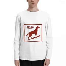 Men's Polos Dingo Flour Long Sleeve T-Shirts Funny T Shirt Man Graphic Mens Big And Tall Shirts