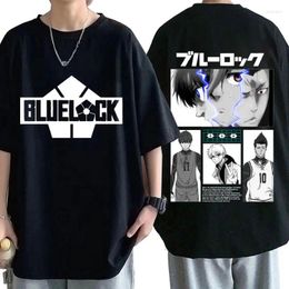 Men's T Shirts BLUE LOCK Anime Cosplay Casual Fashion Boys Sports T-Shirts Hip Hop Style Round Neck Short Sleeve Black White Tops Tees