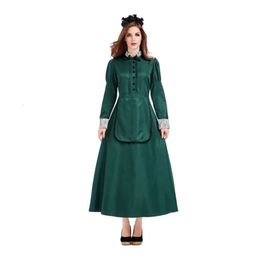 Halloween Costume Women Designer Cosplay Costume Halloween Costume Cosplay Castle Bat Servant Housekeeper Dress European Waist Closing Long Sleeve Dress