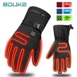 Sports Gloves Electric heating gloves winter windproof waterproof hot skiing gloves rechargeable heating gloves snowmobile heat gloves 231023