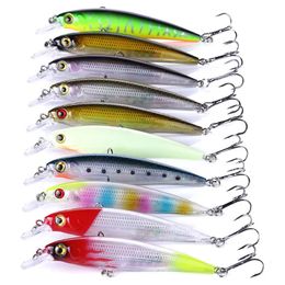 Baits Lures 10PCSLot Minnow 8g 13g 14g 26g Fishing Lure Floating HardBait Pesca Tackle Jerkbait Swimbait Sinking Wobbler Artificial Bait 231023