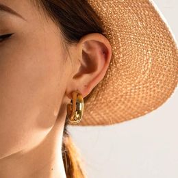 Dangle Earrings 2023 Arrival Multicolor Stainless Steel Stackable C Shaped Waterproof Gold Plated Earring Jewellery Gifts For Women