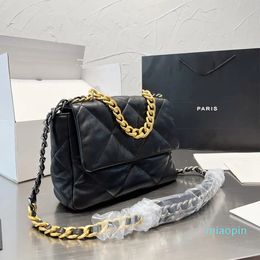 2023-Designer Bag Famous Brand Tote Handbag Luxury Shoulder Bag Classic Chain Leather Purse Double Letter 20cm