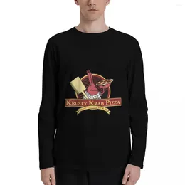 Men's Polos Krusty Krab Pizza Long Sleeve T-Shirts T Shirt Man Plus Size Shirts Aesthetic Clothes Mens Workout