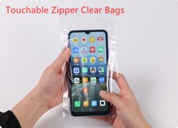 Touchable Clear Moistureproof Dustproof PE Bags OPP Packaging Zipper Package Waterproof Sealed bag Disposable Protective bag For Cable Cellphone Case Universal