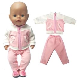 Dock Apparel Dollkläder för 43 cm Born Baby Doll Jacketkläder Pants Set för 17 