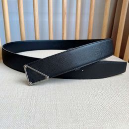 Designer Belts For Men Women Belt Fashion Gold Silver Triangle Smooth Buckle Genuine Leather Belt Top Quality Classical Mens Formal Dress Jeans Waistband