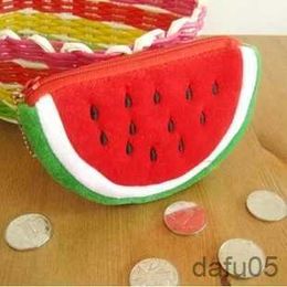 Handbags Women Kids Watermelon Coin Purse Lovely Plush Zipper Coin Wallet Purse Key Bag Fruit Wallet Students Pen Pencil Case Bag