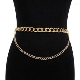 Belts Fashion Metal Claw Chain Imitation Pearl Rice Bead Crystal Waist Ladies Simple Alloy Multilayer Thin Body