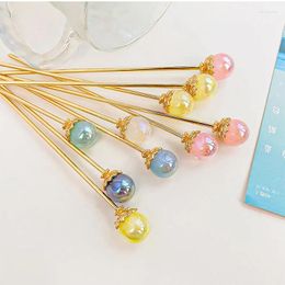 Hair Clips Korean Dream Mermaid Ji Hairpin Ball Sticks Candy Colour Ancient Style Wholesale Hanfu Accessory