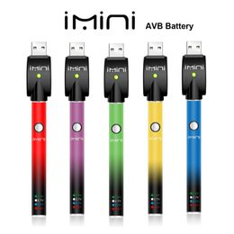 Hot Imini 510 thread battery 350 650mah Local Warehouse variable voltage preheating e cigarette preheat Cart battery for thick oil vape cartridges Vape Kits Pod