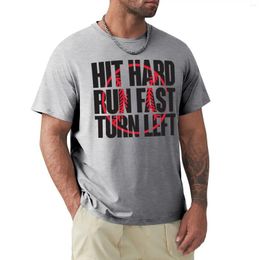 Men's Polos Hit Hard Run Fast Turn Left T-Shirt Quick-drying Short Slim Fit T Shirts For Men