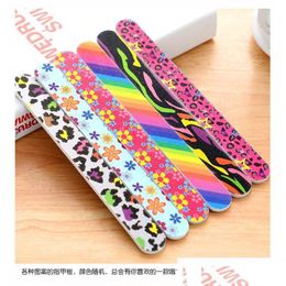 Nail Files Colorf Glass Nail Files Durable Crystal File Buffer Nailcare Art Tool For Manicure Uv Polish Drop Delivery Health Beauty Na Dhw70