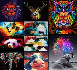 DIY Painting Frame Animals Colorful Owl Diy Painting By Numbers Kit Modern Wall Art Picture Acrylic Paint By Numbers For Gift1995748