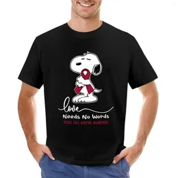 Men's Polos Sickle Cell Anemia Awareness - LOVE NEEDS NO WORDS T-Shirt Vintage T Shirt Sweat Shirts Mens Plain