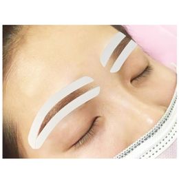 Makeup Tools 12pcs Disposable Microblading Eyebrow Stencil Shaping Sticker Brow Drawing Guide Auxiliary Template PMU Makeup Tool Accessories 231019